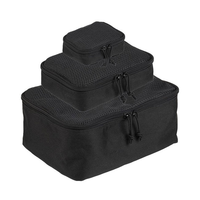 Mil-Tec Σύνολο Θηκών Molle 3 τεμάχια, Μαύρο
