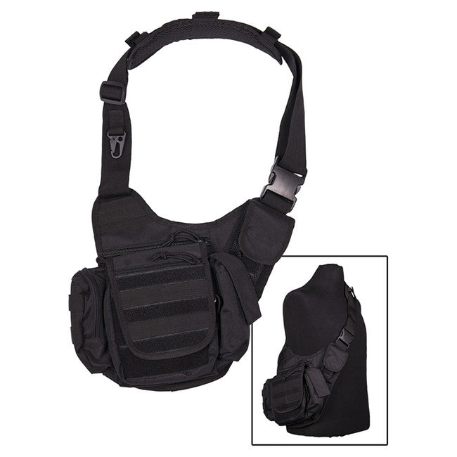 Mil-Tec Πολυλειτουργική Molle Τσάντα Ώμου, μαύρο