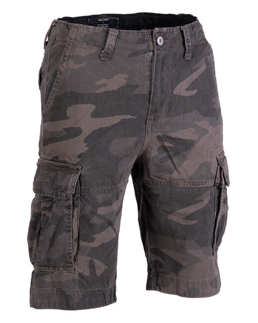 Mil-Tec VINTAGE Βαμβακερό Σορτς προπλυμένο, dark camo