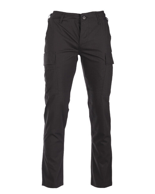 Mil-Tec US BDU SLIM FIT παντελόνι πεδίου rip-stop, μαύρο