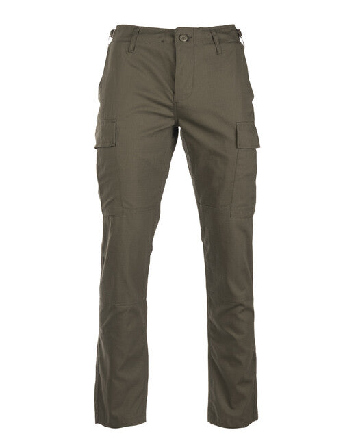 Mil-Tec US BDU SLIM FIT παντελόνι πεδίου rip-stop, λαδί