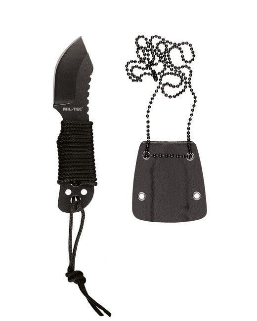 Mil-Tec Μαχαίρι Λαιμού PARACORD με Πλαστική Θήκη σε Αλυσίδα