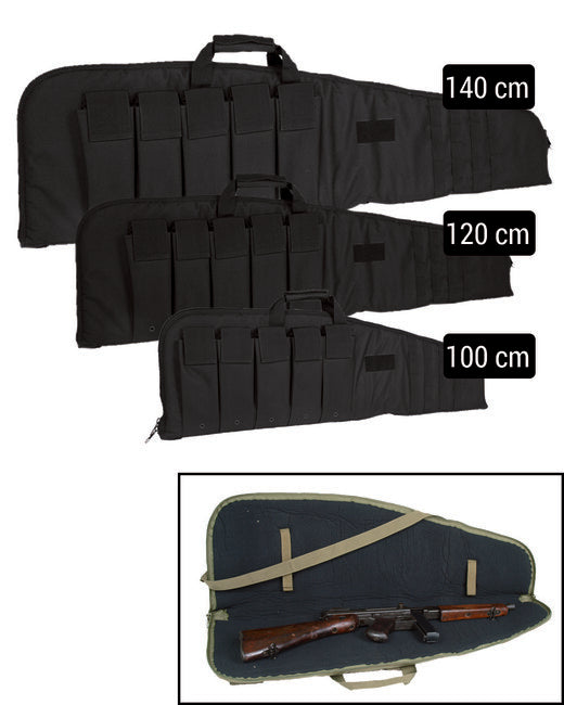 Mil-Tec MODULAR Θήκη Τουφεκιού με Ιμάντα 140 cm, Μαύρο