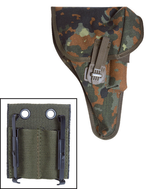 Mil-Tec Θήκη Πιστολιού BW P1(P38) με Προσαρμογέα, Flecktarn