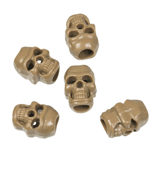 Mil-Tec Κατακόρυφες Τερματικές Άκρες Κορδονιού Skull 10τεμάχια, coyote
