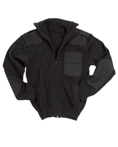 Mil-Tec Sweater Zip Black with Pocket