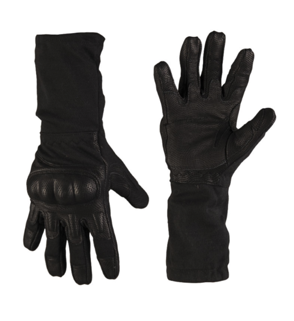 Mil-Tec Γάντια Δράσης Tακτικά Nomex® με Προστασία Αρθρώσεων, Μαύρα