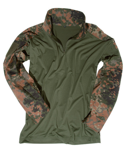 Mil-Tec Μπλουζάκι Τακτικό με Γιακά, Flecktarn