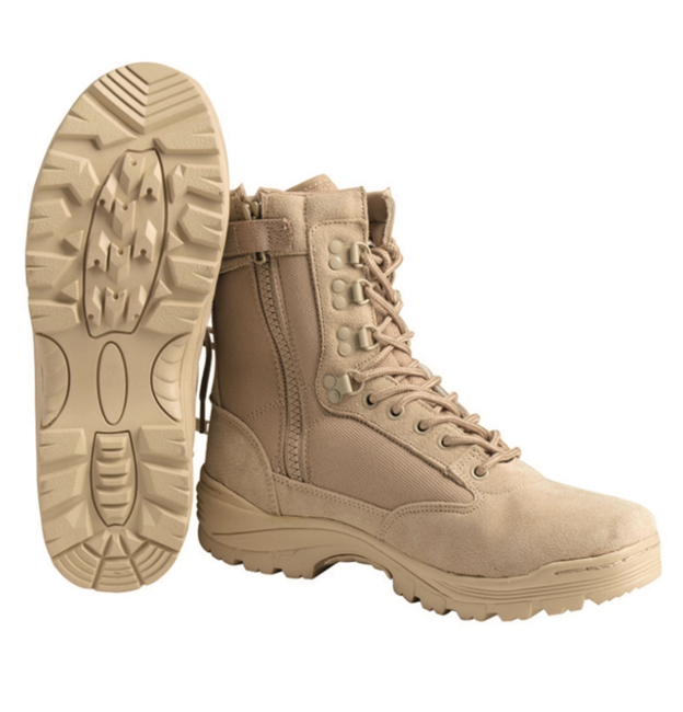 Mil-Tec TACTICAL Μπότες με Φερμουάρ YKK, χακί