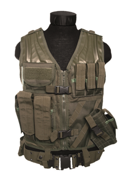 Mil-Tec USMC Αμάνικο Γιλέκο Τακτικής με Ζώνη, Λαδί