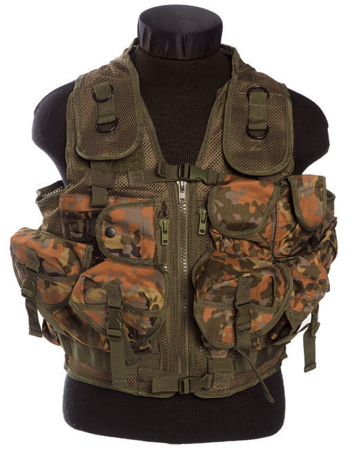 Mil-Tec Αμάνικο Γιλέκο Tactical 9 Θέσεων, Flecktarn