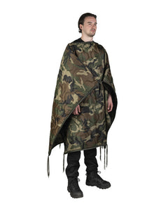 Mil-Tec Επένδυση Poncho, Woodland 210 x 150 cm