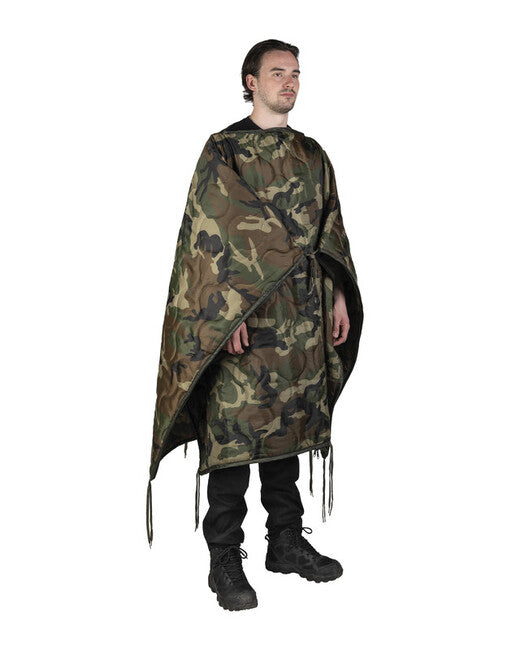 Mil-Tec Επένδυση Poncho, Woodland 210 x 150 cm