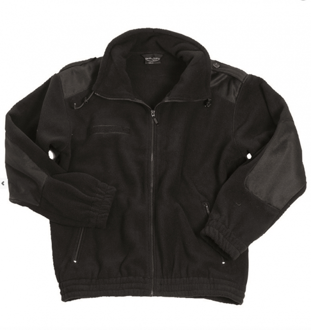 Mil-Tec Φούτερ Fleece με Ενίσχυση, Μαύρο
