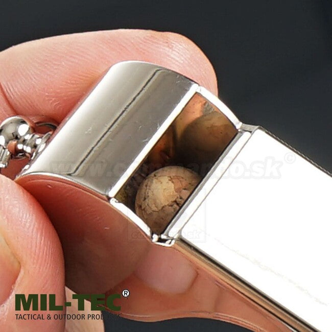 Mil-Tec Σφυρίχτρα Στρατιωτική Νικελιωμένη, 1τεμάχιο