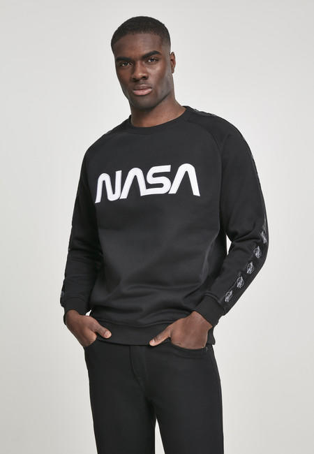 Urban Classics NASA Wormlogo Rocket φούτερ ανδρικό, μαύρο