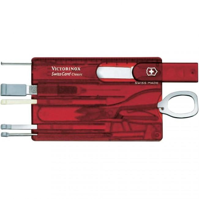 Victorinox SwissCard Πολυλειτουργική Κάρτα 10 σε 1, κόκκινο