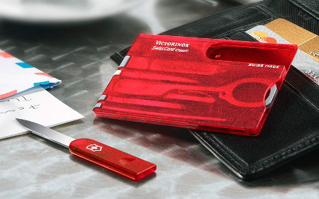 Victorinox SwissCard Πολυλειτουργική Κάρτα 10 σε 1, κόκκινο