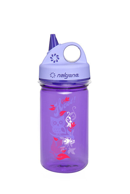 Nalgene Grip-n-Gulp Παιδικό Μπουκάλι Hoot, Μωβ 0,35 l