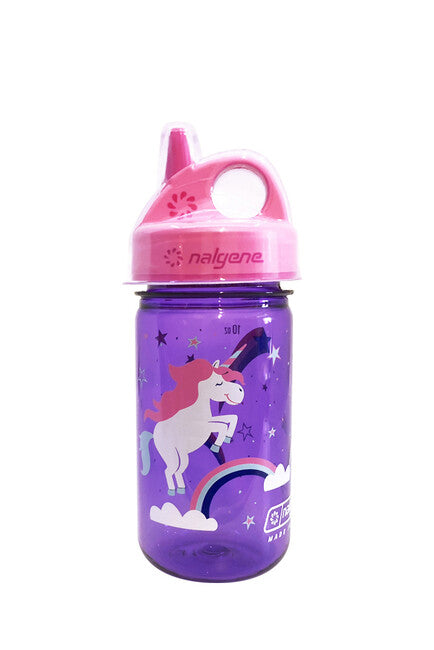 Nalgene Grip-n-Gulp Sustain Παιδικό Μπουκάλι, 0,35 l, Μωβ Unicorn