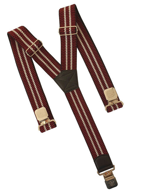TopGal Natur Stripes Κλιπ Ιμάντες Παντελονιού, Burgundy