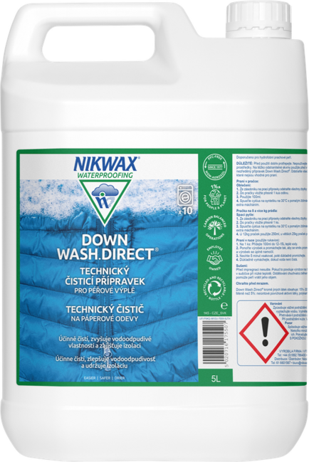 Nikwax Down Wash.Direct Καθαριστικό Πλυσίματος για Αδιάβροχα και Συνηθισμένα Πούπουλα, 5L