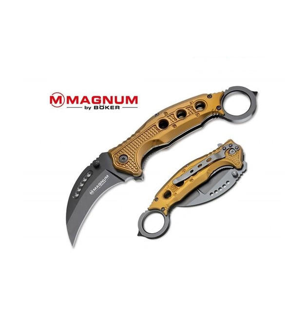 BÖKER® Magnum Black Scorpion Μαχαίρι Καραμπίτ, χρυσό μπρούντζινο, 20,5cm