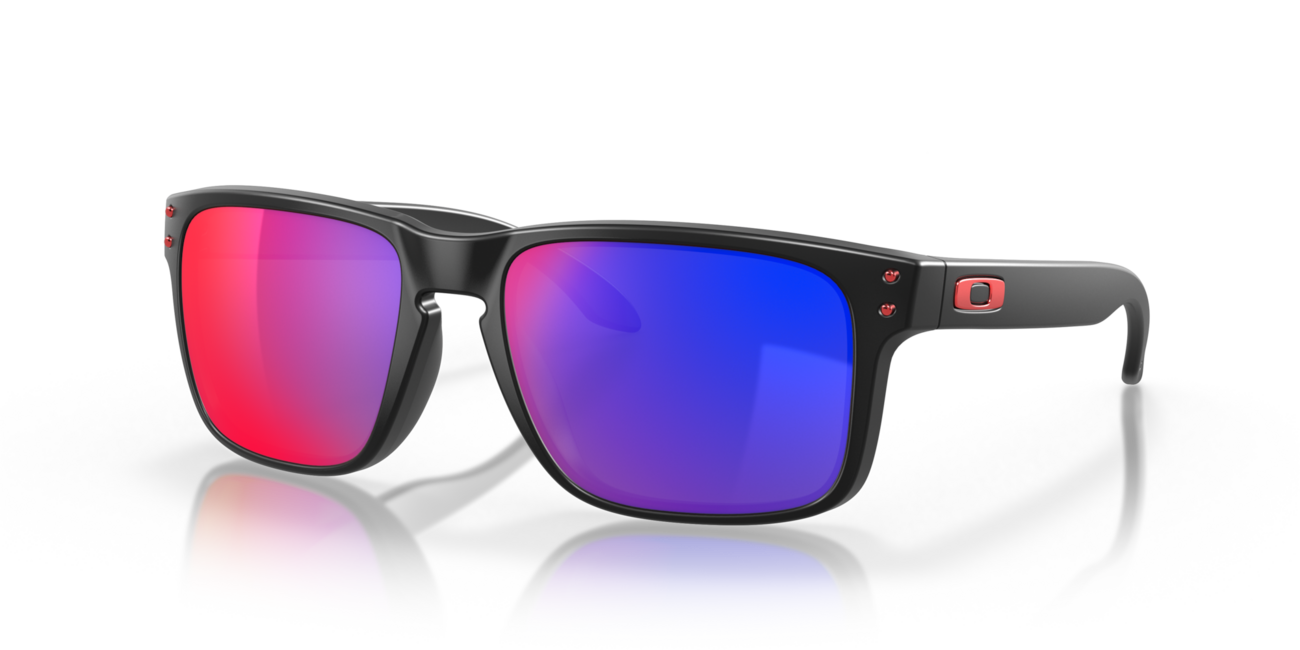 Oakley HOLBROOK Ηλιακά Γυαλιά με Σκελετό Matte Black και Φακούς Positive Red Iridium, 57