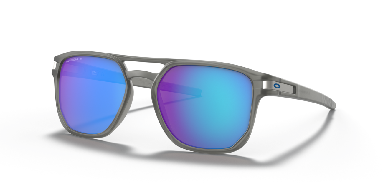 Oakley LATCH BETA Γυαλιά Ηλίου με Σκελετό Matte Grey Ink και Φακούς Prizm Sapphire Irid Polar, 54