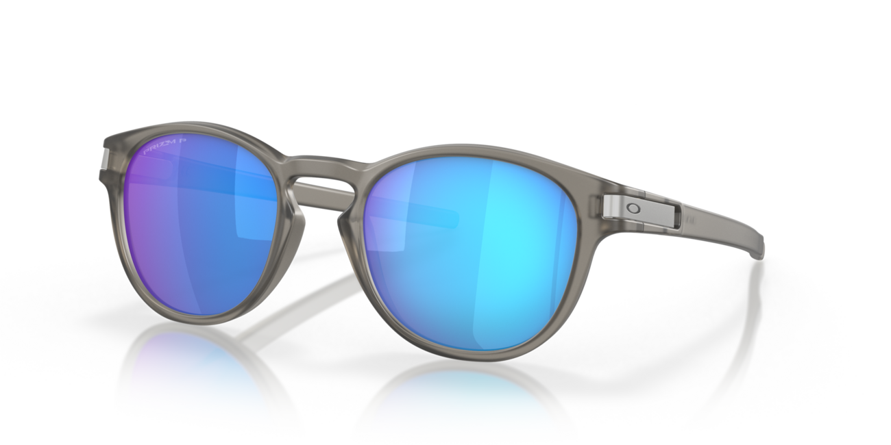 Oakley LATCH Γυαλιά Ηλίου με σκελετό Matte Grey Ink και φακούς Prizm Sapphire Irid Polar, 53