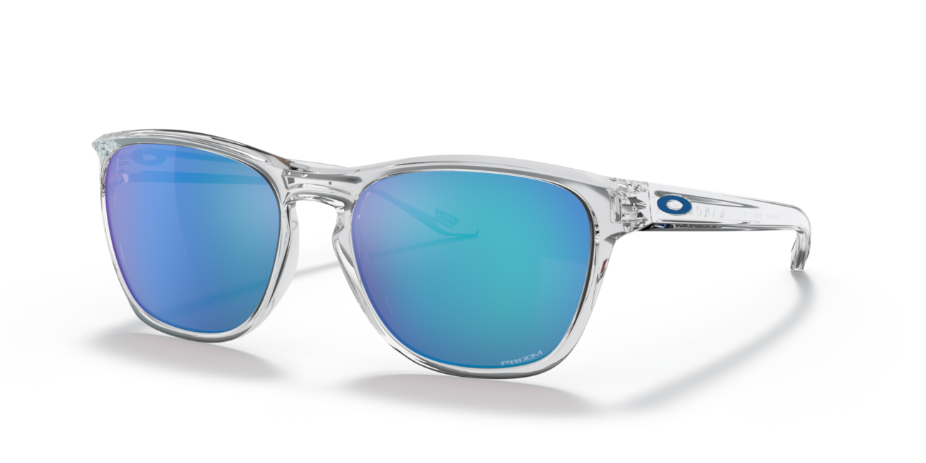 Oakley MANORBURN Γυαλιά Ηλίου με σκελετό Polished Clear και φακούς Prizm Sapphire, 56