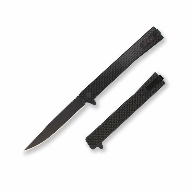 OCASO Solstice Μαχαίρι Αναδιπλούμενο Carbon Fiber + Black / Ευθύ