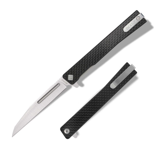 OCASO Solstice Μαχαίρι Αναδιπλούμενο Carbon Fiber + Satin / Wharncliffe