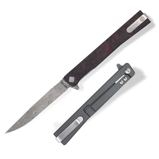 OCASO Solstice Μαχαίρι Πτυσσόμενο Damascus Red