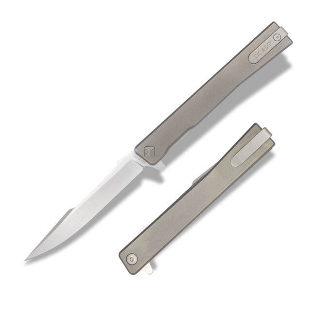 OCASO Solstice Μαχαίρι Αναδιπλούμενο Titanium + Satin / Harpoon