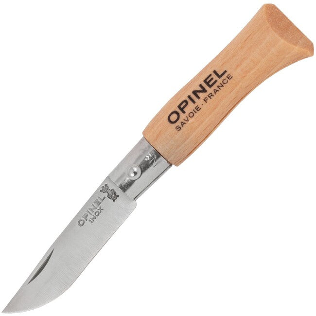 Opinel N°02 Αναδιπλούμενο Μαχαίρι Inox Beech, καφέ
