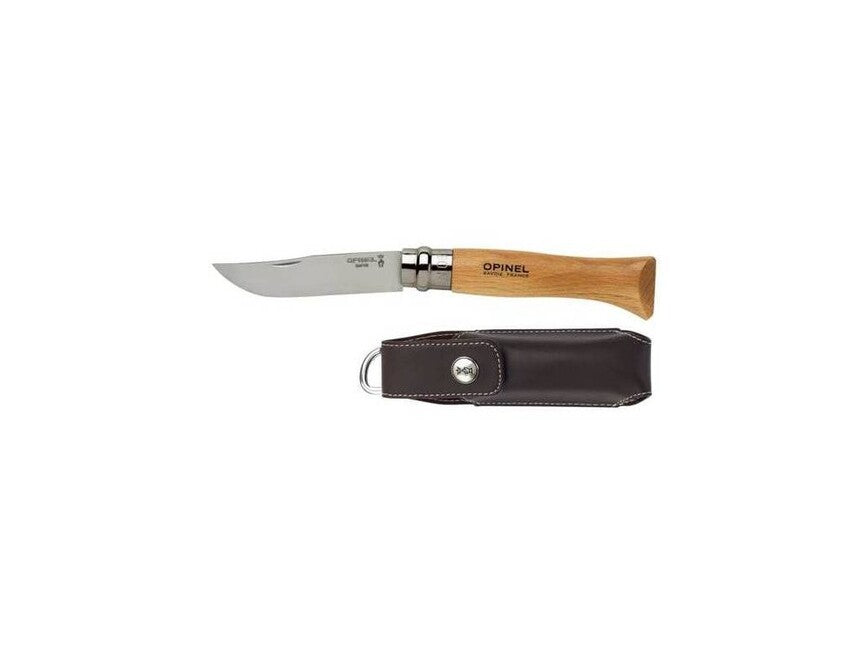Opinel VR N°08 Inox Μαχαίρι Πτυσσόμενο με Θήκη, Καφέ