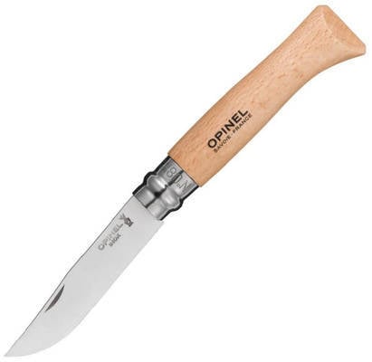 Opinel VRI N°08 Μαχαίρι Πτυσσόμενο Inox Συσκευασία, Καφέ