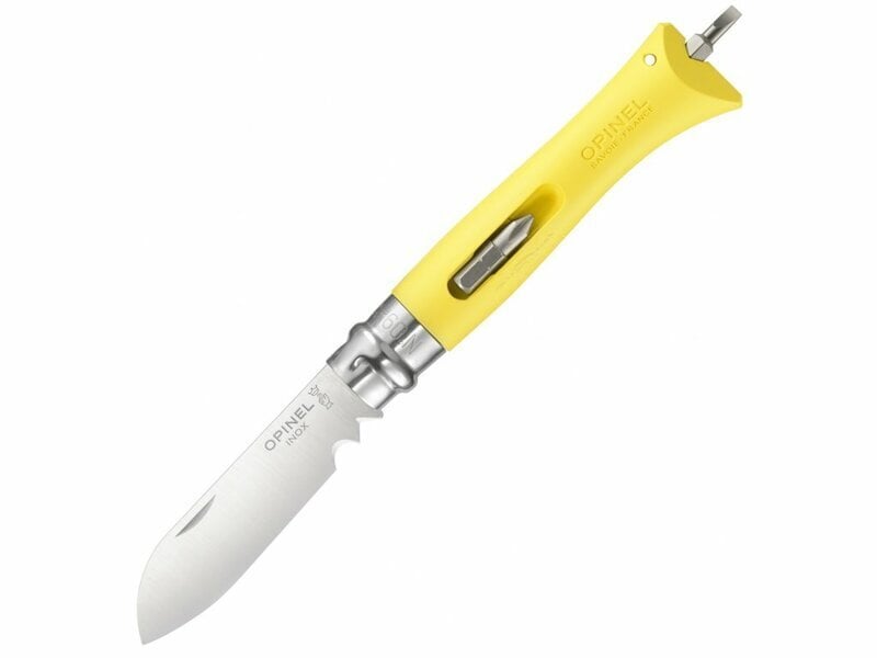 Opinel VRI N°09 Μαχαίρι Πτυσσόμενο Inox DIY, Κίτρινο