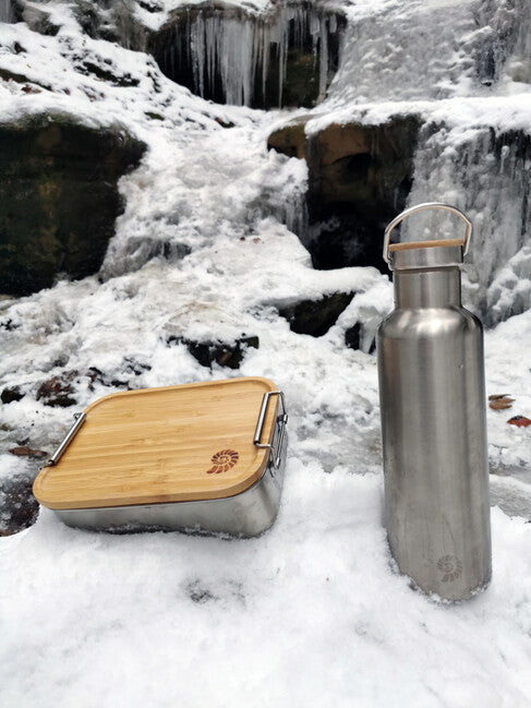 Origin Outdoors Bamboo-Clip Δοχείο Φαγητού από Ανοξείδωτο Χάλυβα 1,2 l