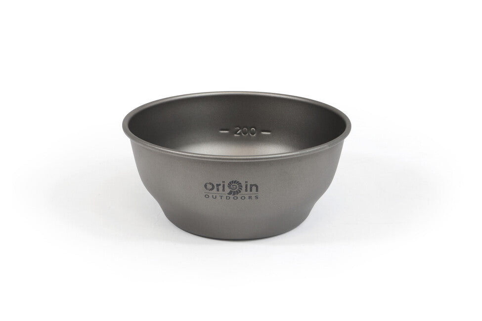 Origin Outdoors Bowl Τιτανένιο Μπολ Ταξιδιού με Δείκτη Περιεχομένου, 400 ml