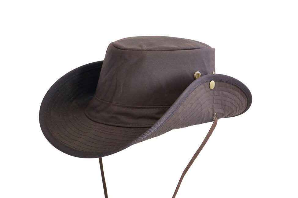 Origin Outdoors Συμπιέσιμο καπέλο Oilskin, καφέ