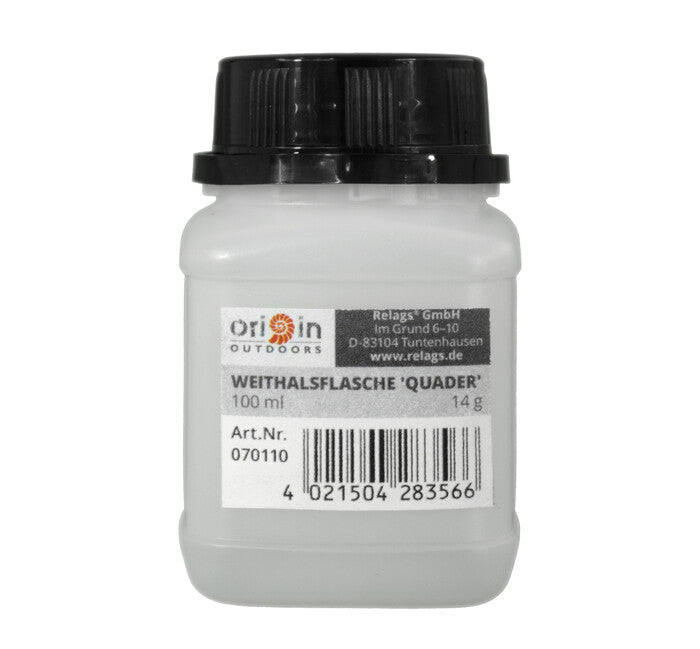 Origin Outdoors Cuboid Μπουκάλι με Φαρδύ Λαιμό, 100 ml, Διάμετρος Λαιμού 40 mm