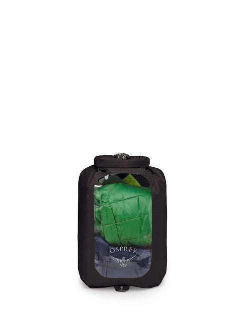 OSPREY DRY SACK 12 Αδιάβροχη Τσάντα με Παράθυρο, Μαύρο