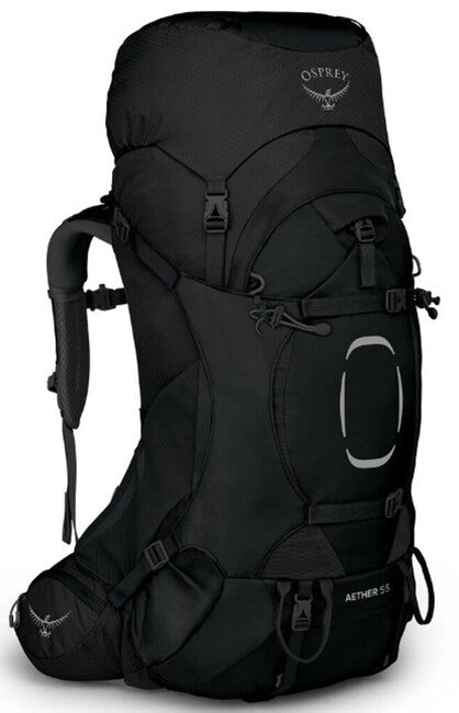 OSPREY AETHER 55 II σακίδιο πλάτης τουρισμού, μαύρο