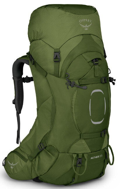OSPREY AETHER 55 II σακίδιο πλάτης πεζοπορίας, garlic mustard green