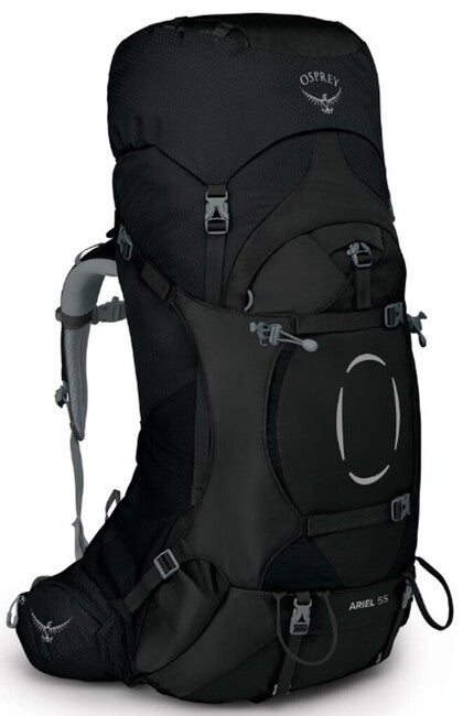 OSPREY ARIEL 55 II τουριστικό σακίδιο πλάτης, μαύρο