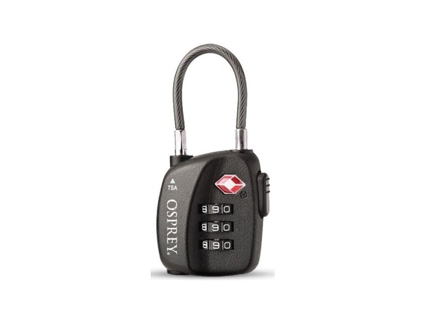 OSPREY TSA 3 DIAL CABLE LOCK Κλειδαριά, μαύρο