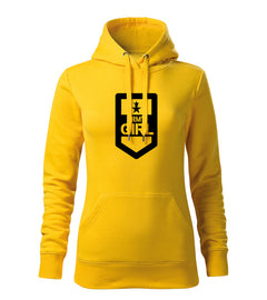 DRAGOWA γυναικείο φούτερ με κουκούλα army girl 320 g/m², κίτρινο
