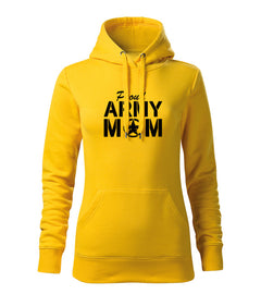 DRAGOWA γυναικείο φούτερ με κουκούλα army mom 320 g/m², κίτρινο